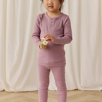 Organic Cotton Modal Everyday Legging - Woodrose Childrens Legging from Jamie Kay Australia