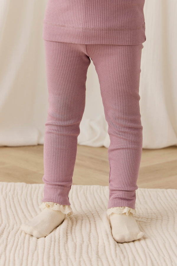 Organic Cotton Modal Everyday Legging - Woodrose Childrens Legging from Jamie Kay Australia