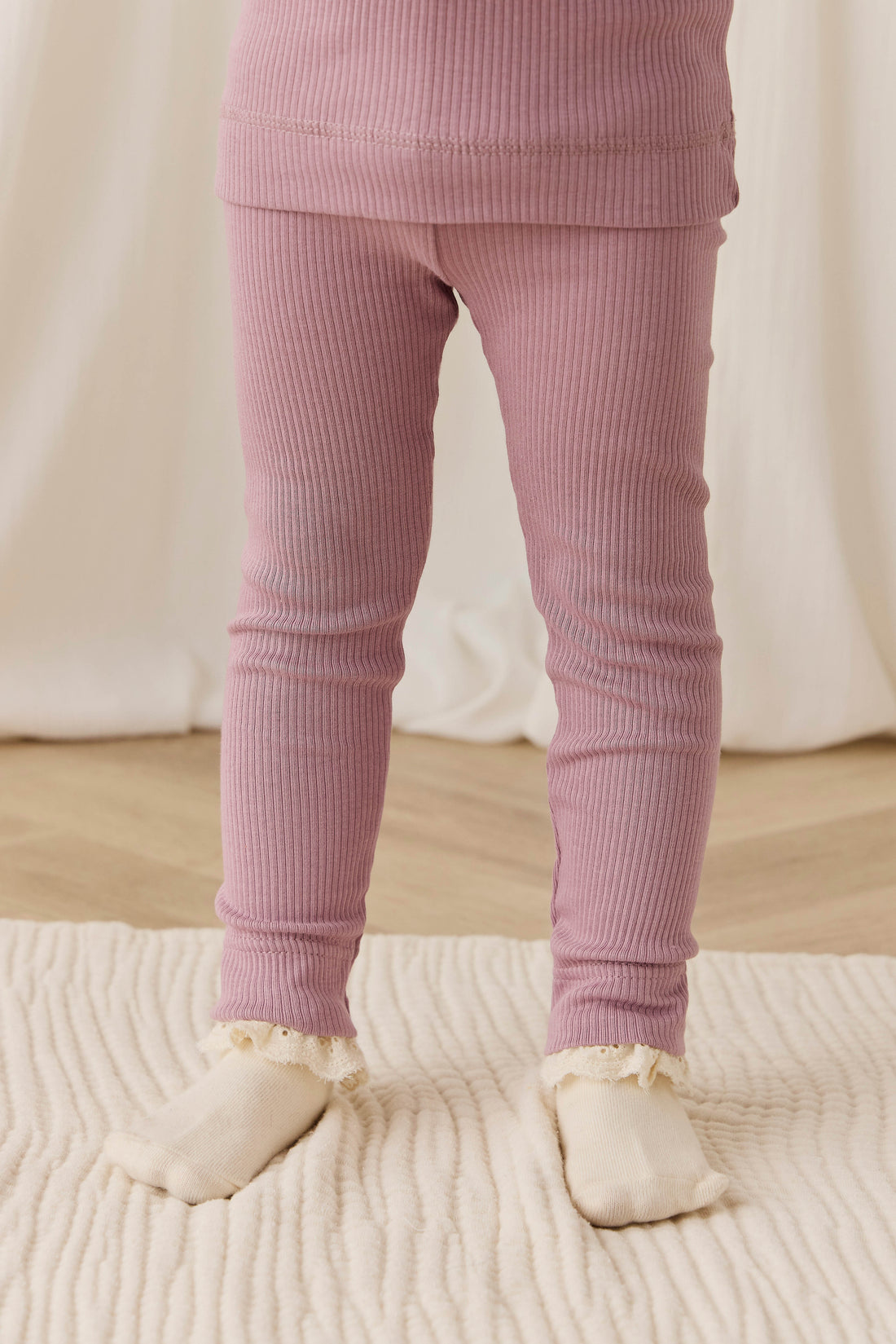 Organic Cotton Modal Everyday Legging - Woodrose Childrens Legging from Jamie Kay Australia