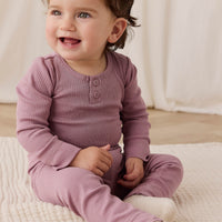Organic Cotton Modal Everyday Legging - Woodrose Childrens Legging from Jamie Kay Australia