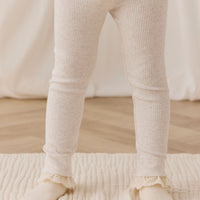 Organic Cotton Modal Everyday Legging - Oatmeal Marle Childrens Legging from Jamie Kay Australia