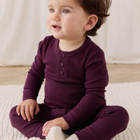 Organic Cotton Modal Everyday Legging - Fig Childrens Legging from Jamie Kay Australia