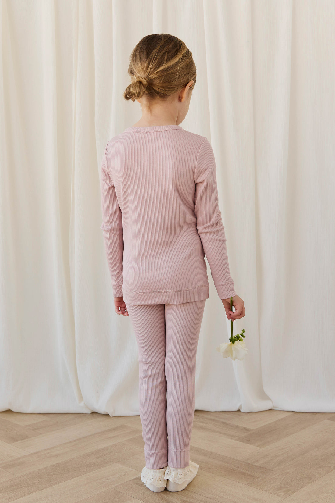 Organic Cotton Modal Everyday Legging - Rose Smoke Childrens Legging from Jamie Kay Australia
