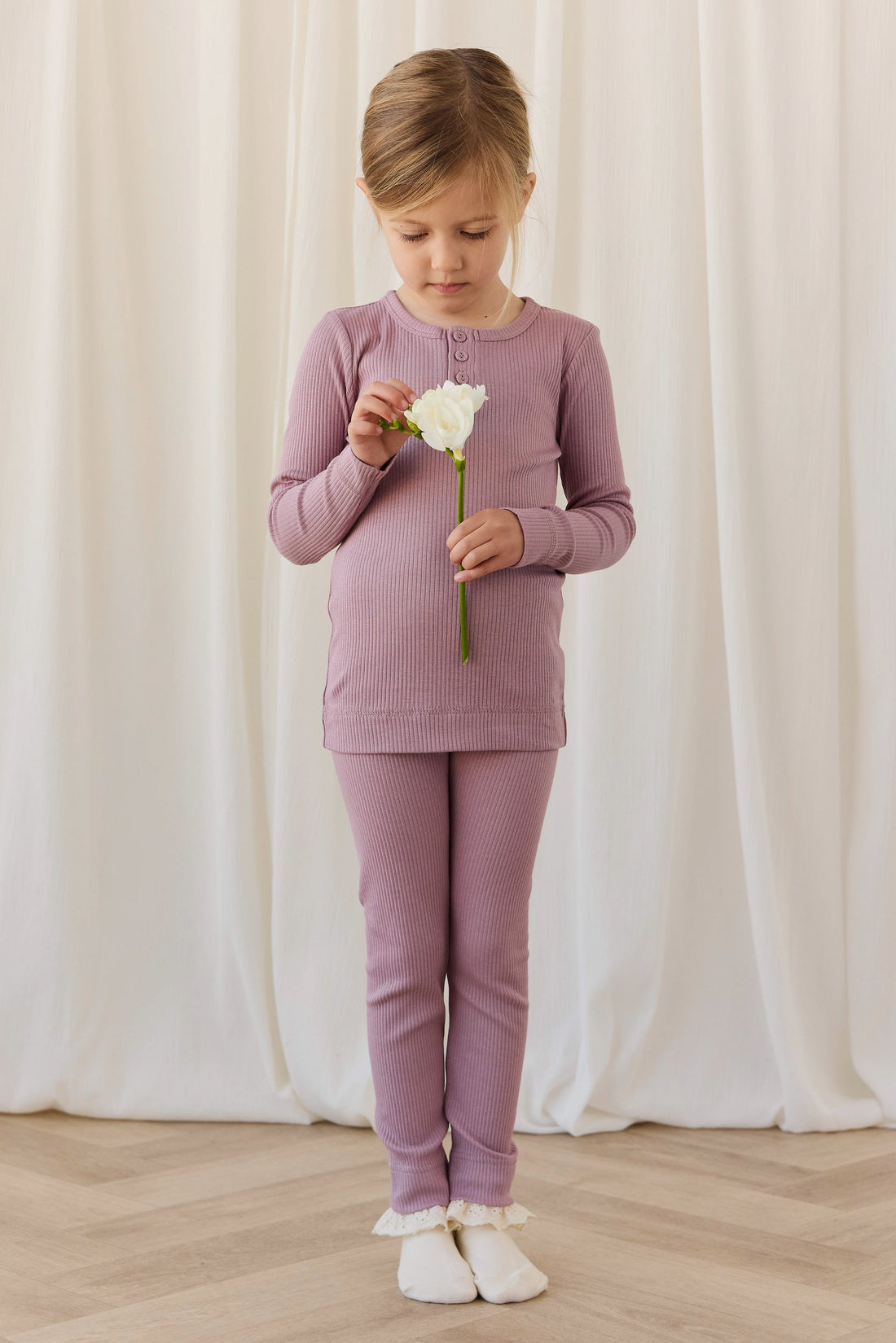 Organic Cotton Modal Everyday Legging - Woodrose Childrens Legging from Jamie Kay Australia