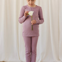Organic Cotton Modal Everyday Legging - Woodrose Childrens Legging from Jamie Kay Australia