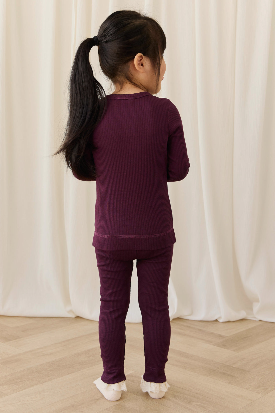Organic Cotton Modal Everyday Legging - Fig Childrens Legging from Jamie Kay Australia