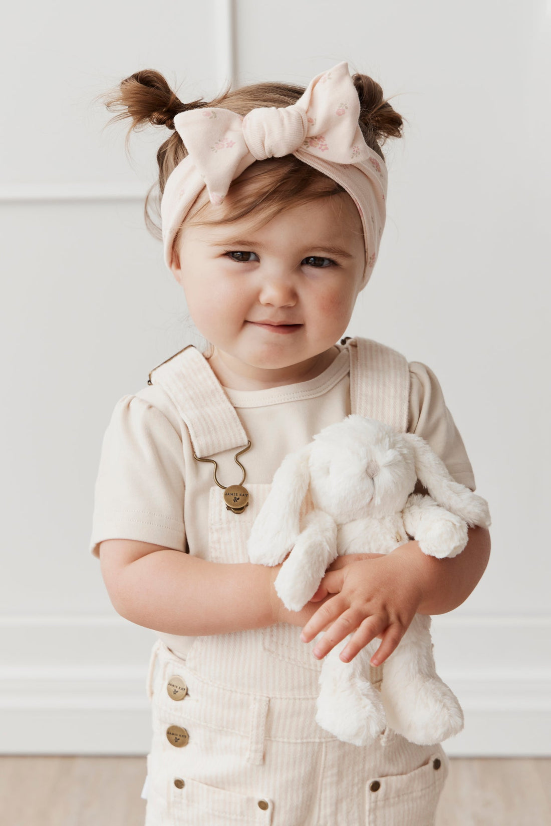 Chase Short Overall - Powder Pink/Egret Childrens Overall from Jamie Kay Australia