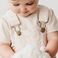 Chase Short Overall - Powder Pink/Egret Childrens Overall from Jamie Kay Australia