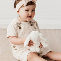 Chase Short Overall - Powder Pink/Egret Childrens Overall from Jamie Kay Australia