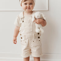 Chase Short Overall - Powder Pink/Egret Childrens Overall from Jamie Kay Australia