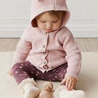 OG Bear Cardigan - Old Rose Childrens Cardigan from Jamie Kay Australia