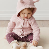 OG Bear Cardigan - Old Rose Childrens Cardigan from Jamie Kay Australia