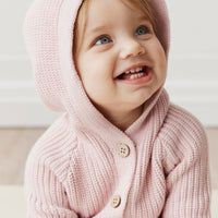 OG Bear Cardigan - Old Rose Childrens Cardigan from Jamie Kay Australia