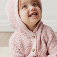 OG Bear Cardigan - Old Rose Childrens Cardigan from Jamie Kay Australia