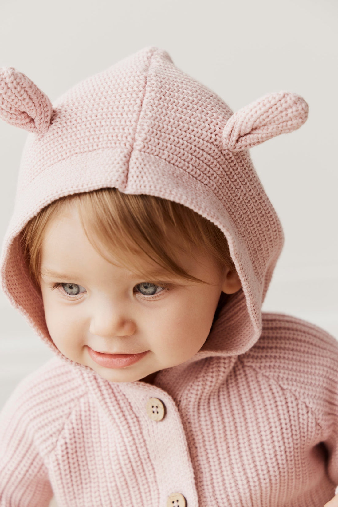 OG Bear Cardigan - Old Rose Childrens Cardigan from Jamie Kay Australia