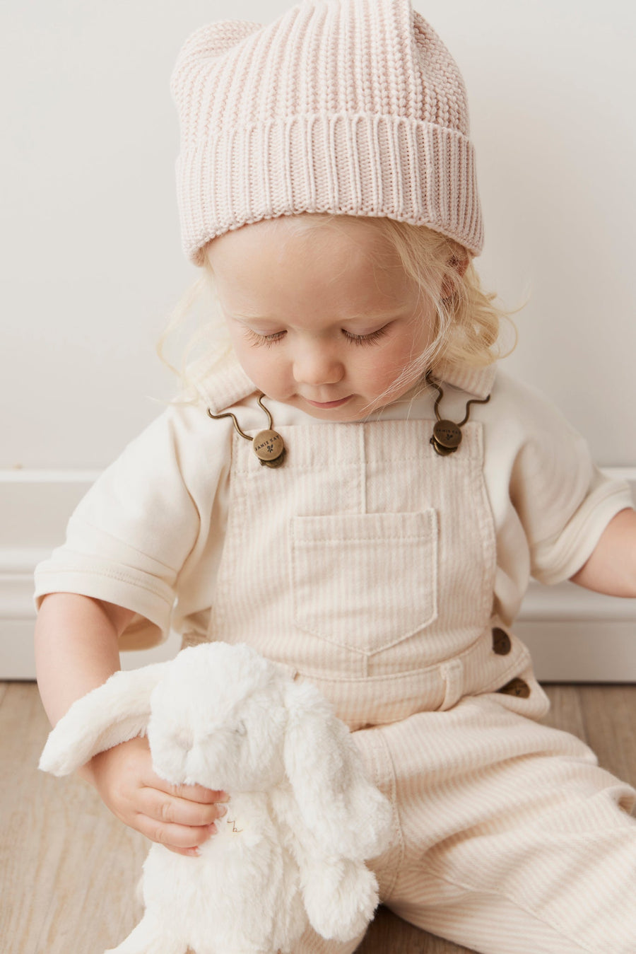 Jordie Overall - Powder Pink/Egret Childrens Overall from Jamie Kay Australia