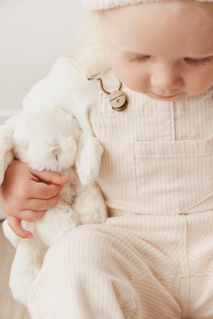 Jordie Overall - Powder Pink/Egret Childrens Overall from Jamie Kay Australia