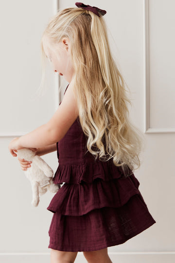 Organic Cotton Muslin Samantha Skirt - Fig Childrens Skirt from Jamie Kay Australia