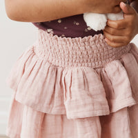 Organic Cotton Muslin Samantha Skirt - Powder Pink Childrens Skirt from Jamie Kay Australia