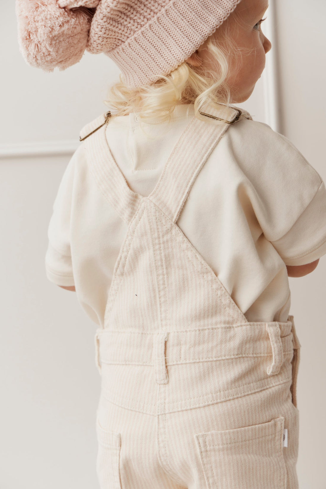 Jordie Overall - Powder Pink/Egret Childrens Overall from Jamie Kay Australia