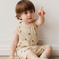 Organic Cotton Remi Pyjama Short Sleeve Set - Tommy Tigers Childrens Pyjama from Jamie Kay Australia