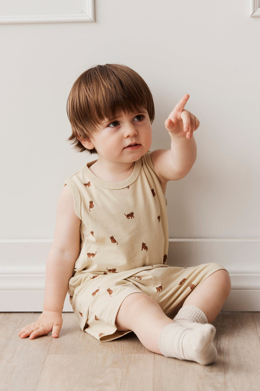 Organic Cotton Remi Pyjama Short Sleeve Set - Tommy Tigers Childrens Pyjama from Jamie Kay Australia