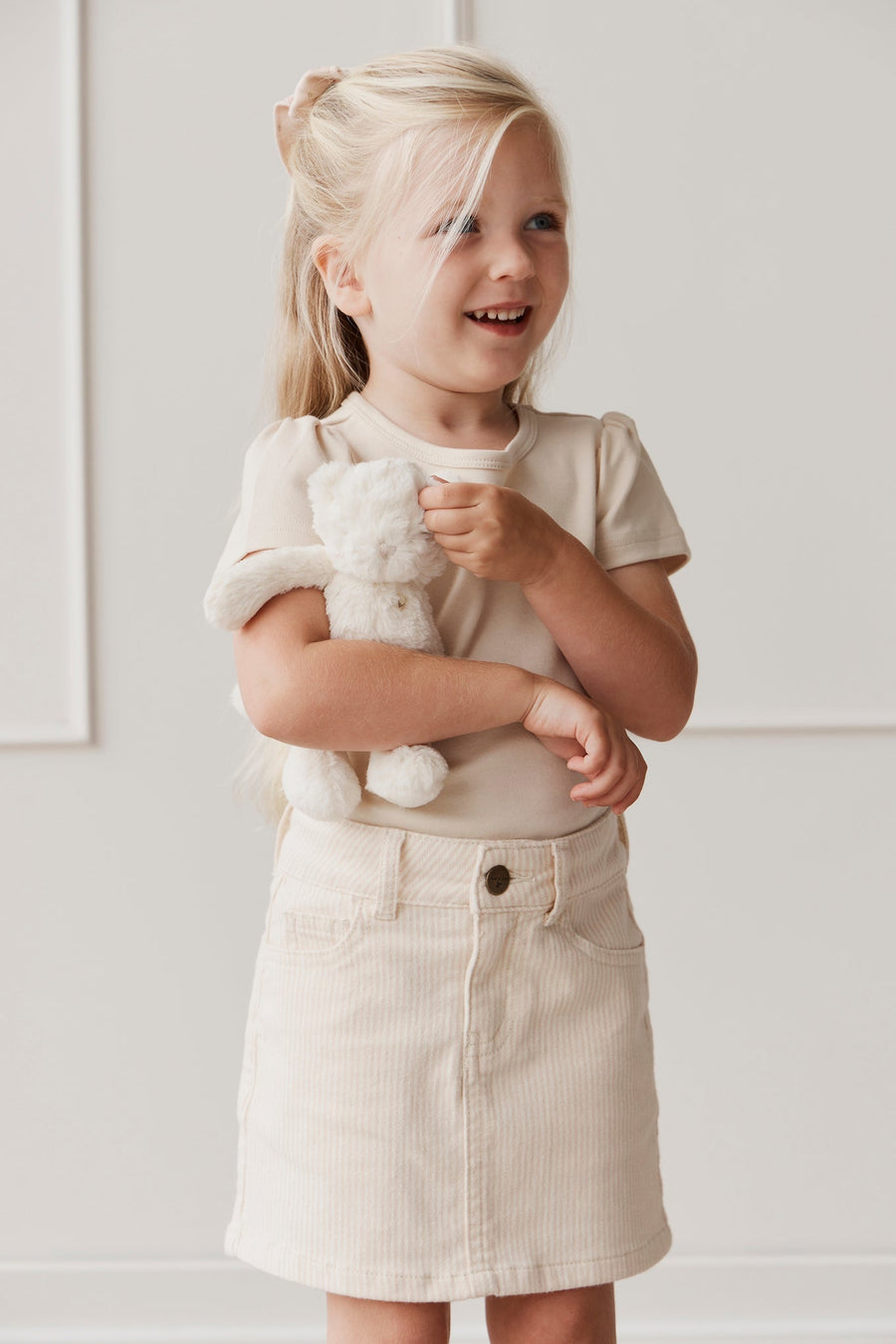 Alison Skirt - Powder Pink/Egret Childrens Skirt from Jamie Kay Australia