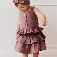 Organic Cotton Muslin Samantha Skirt- Twilight Childrens Skirt from Jamie Kay Australia