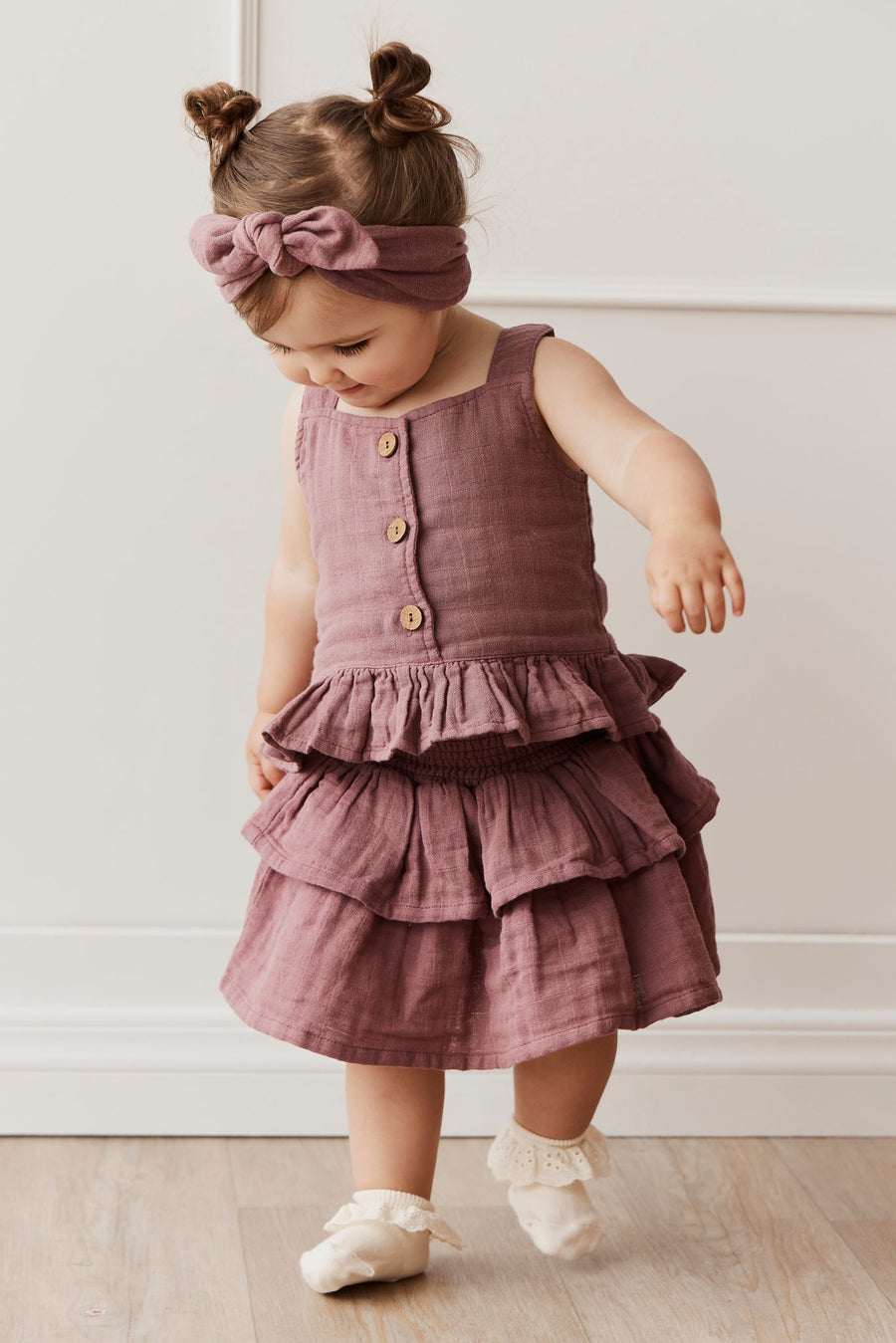 Organic Cotton Muslin Samantha Skirt- Twilight Childrens Skirt from Jamie Kay Australia