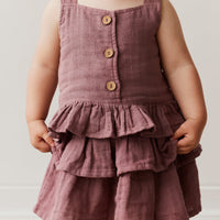 Organic Cotton Muslin Samantha Skirt- Twilight Childrens Skirt from Jamie Kay Australia