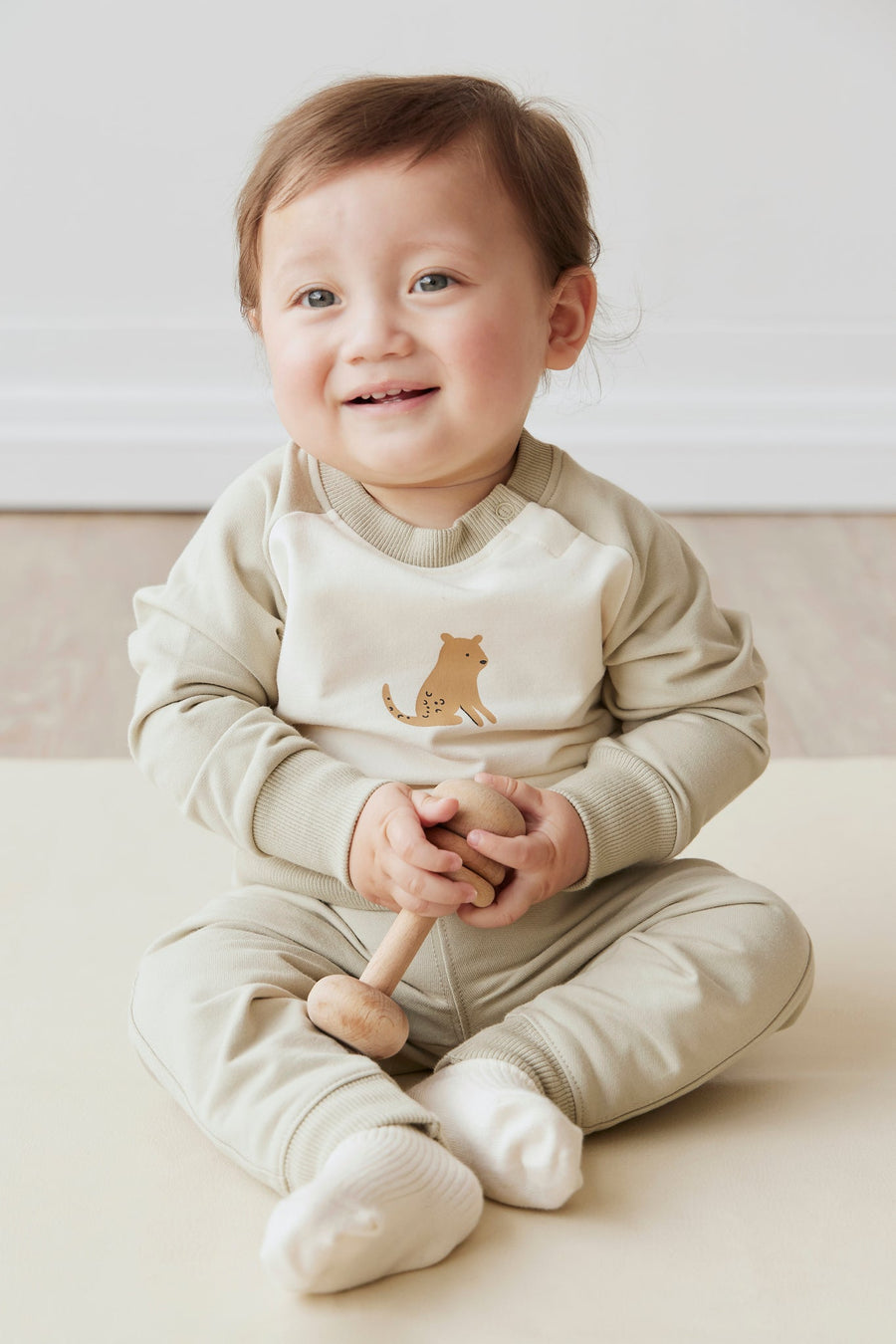 Organic Cotton Tao Sweatshirt - Honeydew Childrens Sweatshirt from Jamie Kay Australia