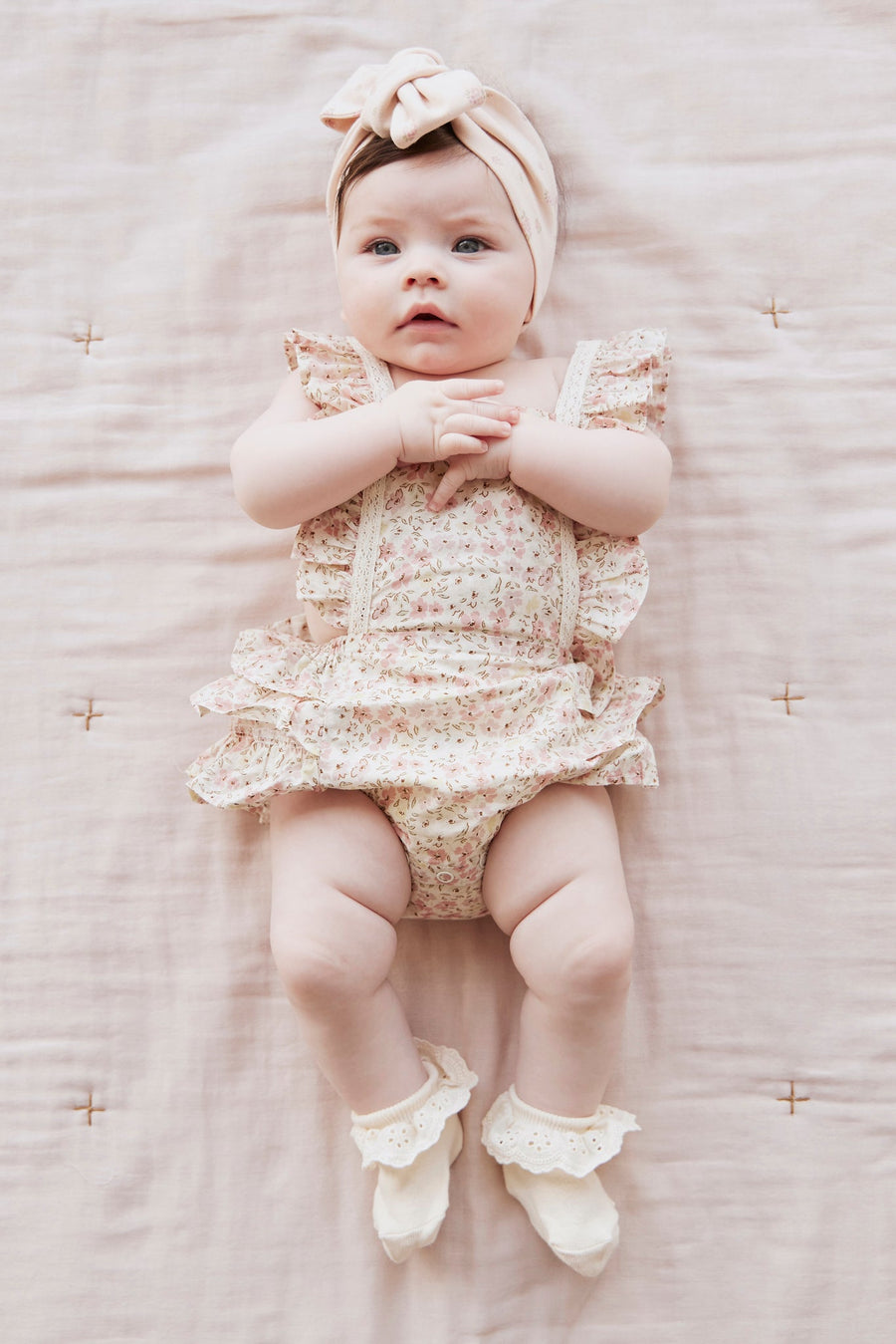 Organic Cotton Heidi Playsuit - Fifi Floral Childrens Playsuit from Jamie Kay Australia