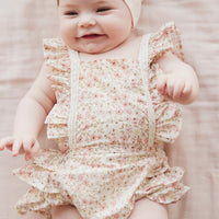 Organic Cotton Heidi Playsuit - Fifi Floral Childrens Playsuit from Jamie Kay Australia