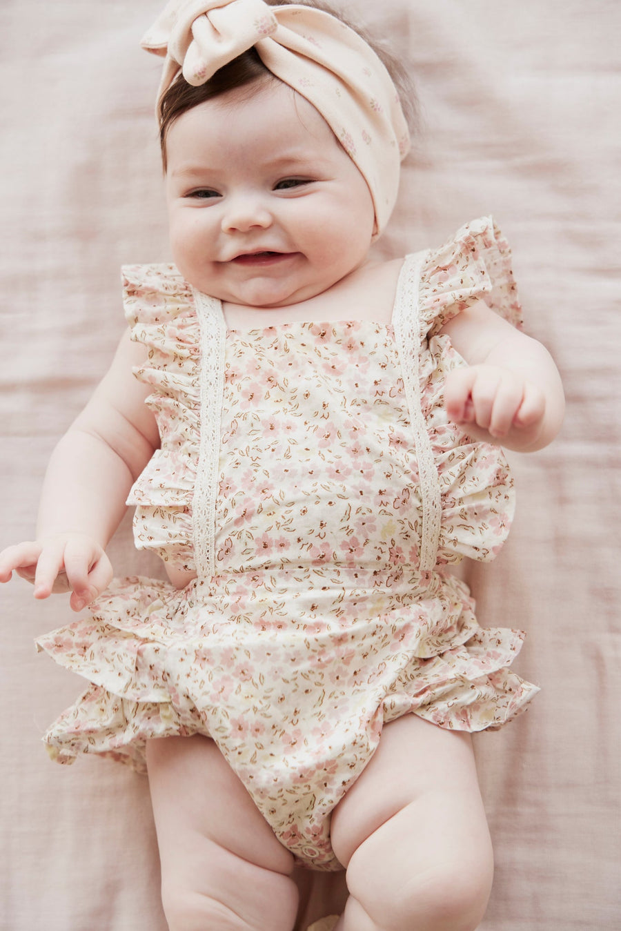 Organic Cotton Heidi Playsuit - Fifi Floral Childrens Playsuit from Jamie Kay Australia