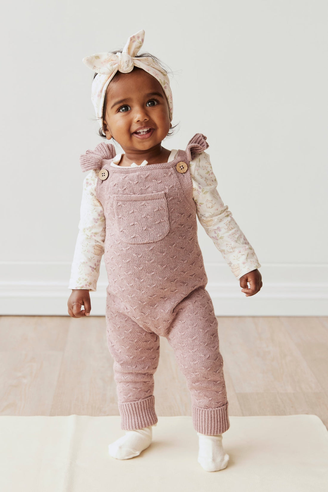 Organic Cotton Long Sleeve Bodysuit - Moons Garden Childrens Bodysuit from Jamie Kay Australia
