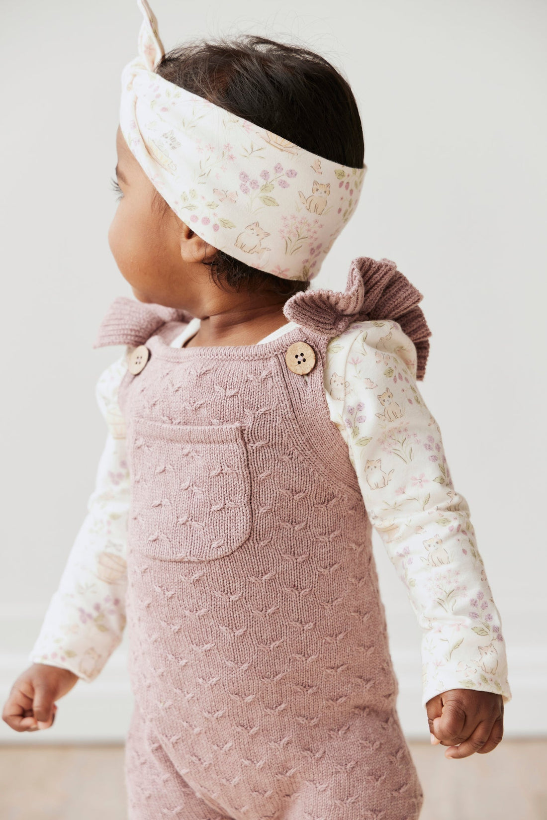 Organic Cotton Long Sleeve Bodysuit - Moons Garden Childrens Bodysuit from Jamie Kay Australia