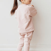 Organic Cotton Morgan Track Pant - Powder Pink Childrens Pant from Jamie Kay Australia