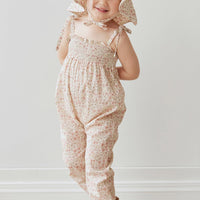 Organic Cotton Summer Playsuit - Fifi Floral Childrens Playsuit from Jamie Kay Australia