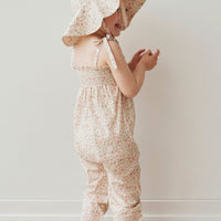 Organic Cotton Summer Playsuit - Fifi Floral Childrens Playsuit from Jamie Kay Australia