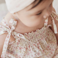 Organic Cotton Summer Playsuit - Fifi Floral Childrens Playsuit from Jamie Kay Australia