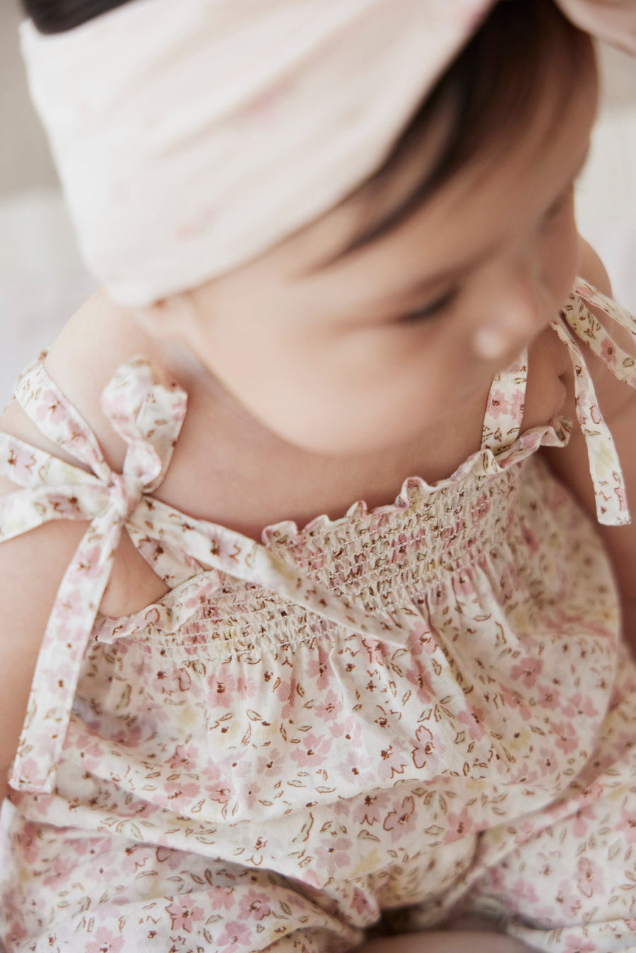 Organic Cotton Summer Playsuit - Fifi Floral Childrens Playsuit from Jamie Kay Australia