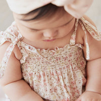 Organic Cotton Summer Playsuit - Fifi Floral Childrens Playsuit from Jamie Kay Australia