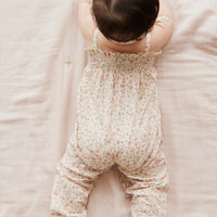 Organic Cotton Summer Playsuit - Fifi Floral Childrens Playsuit from Jamie Kay Australia