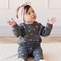 Organic Cotton Bobbie Sweatshirt - Simone Lava Childrens Top from Jamie Kay Australia