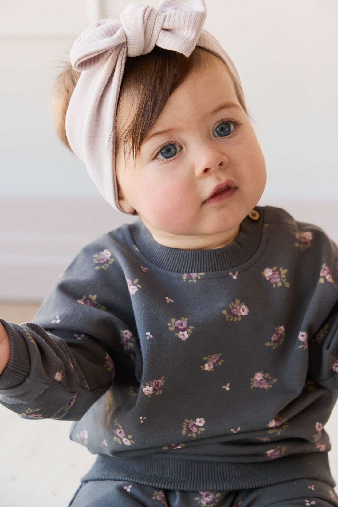 Organic Cotton Bobbie Sweatshirt - Simone Lava Childrens Top from Jamie Kay Australia