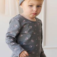 Organic Cotton Long Sleeve Top - Simone Lava Childrens Top from Jamie Kay Australia