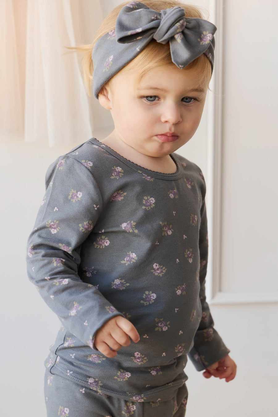 Organic Cotton Long Sleeve Top - Simone Lava Childrens Top from Jamie Kay Australia