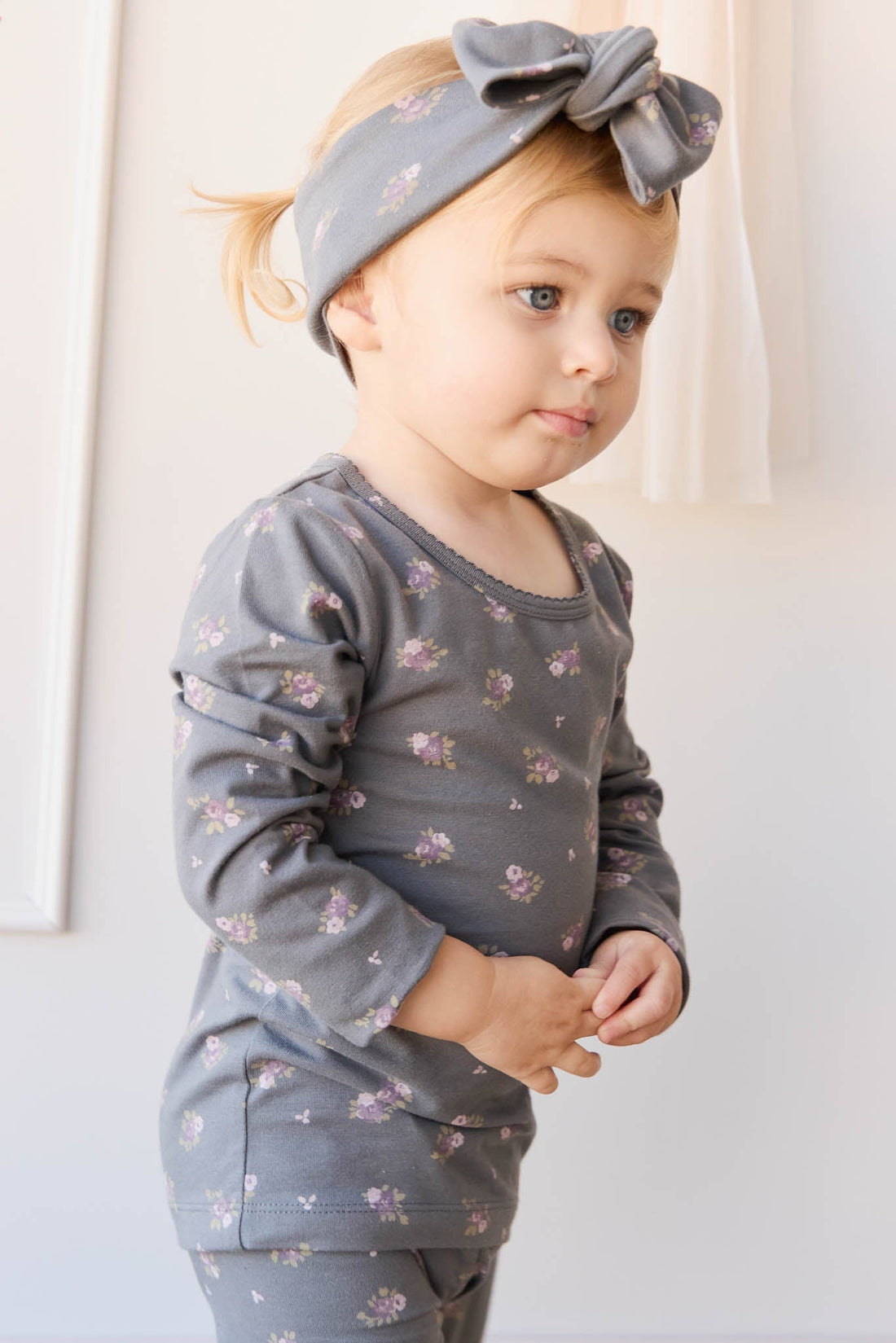 Organic Cotton Long Sleeve Top - Simone Lava Childrens Top from Jamie Kay Australia