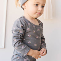 Organic Cotton Long Sleeve Top - Simone Lava Childrens Top from Jamie Kay Australia