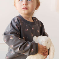 Organic Cotton Bobbie Sweatshirt - Simone Lava Childrens Top from Jamie Kay Australia